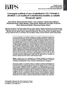 Convergent Synthesis Of New N -substituted 2-{[5-(1H -indol-3-ylmethyl ...